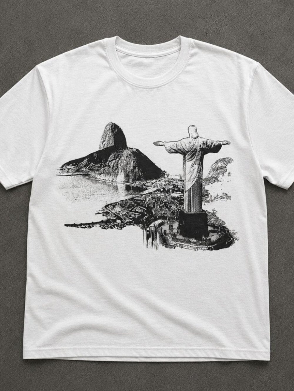 White “Rio Sketch” Graphic Tee